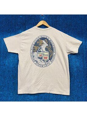 Coors Rocky Mountain Beer Beige T-Shirt Size Medium